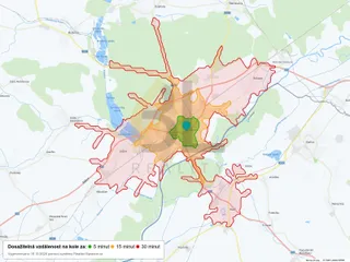 Dosažitelná vzdálenost: kolo