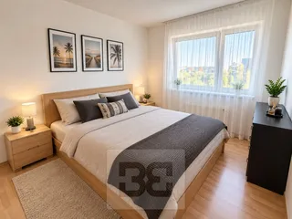 tulná skandinávská ložnice s výhledemાન્ય